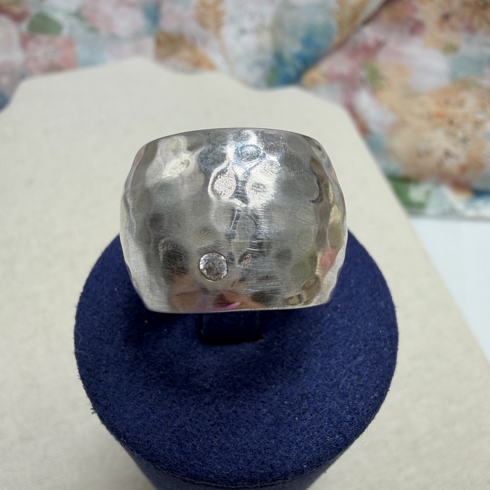 Silpada 925 sterling Bright Spot Cigar band ring size 7  #26STR